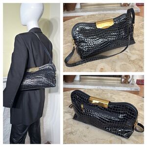 Vintage Due Fratelli Crocodile Leather Shoulder Bag Made in Canada